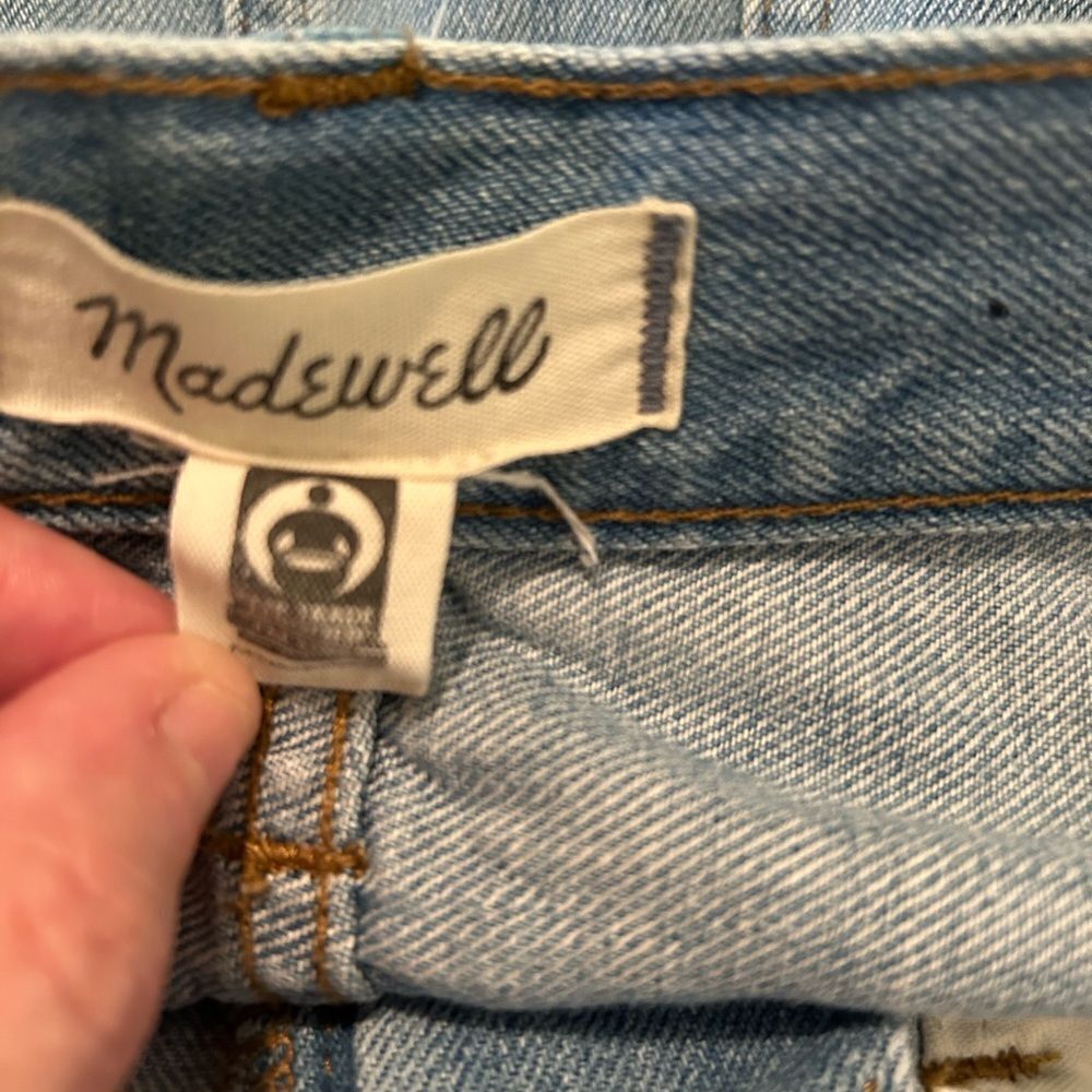 MADEWELL Rigid Denim A-Line Mini Skirt in Lakeline Wash Eco Edition‎ Size 27 - Picture 4 of 8